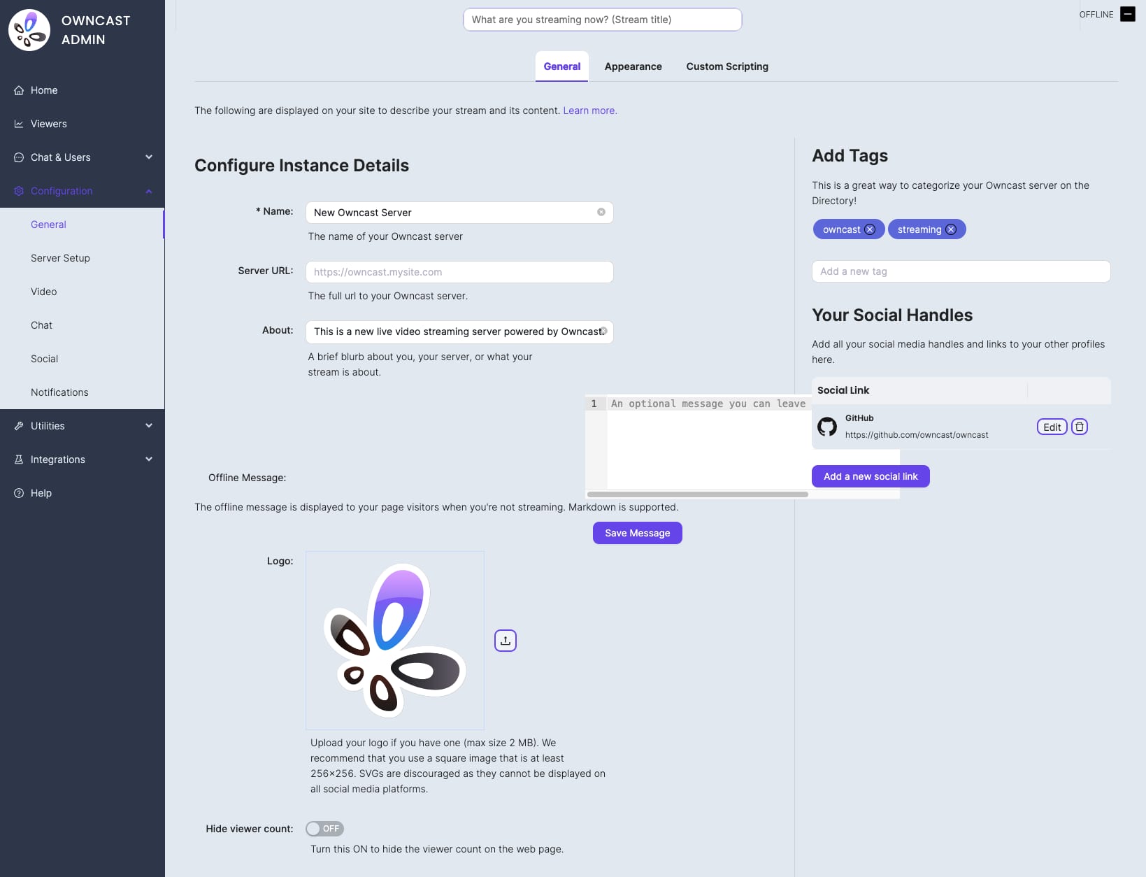 How to Use the Owncast VPS Template How to Use the Owncast VPS Template