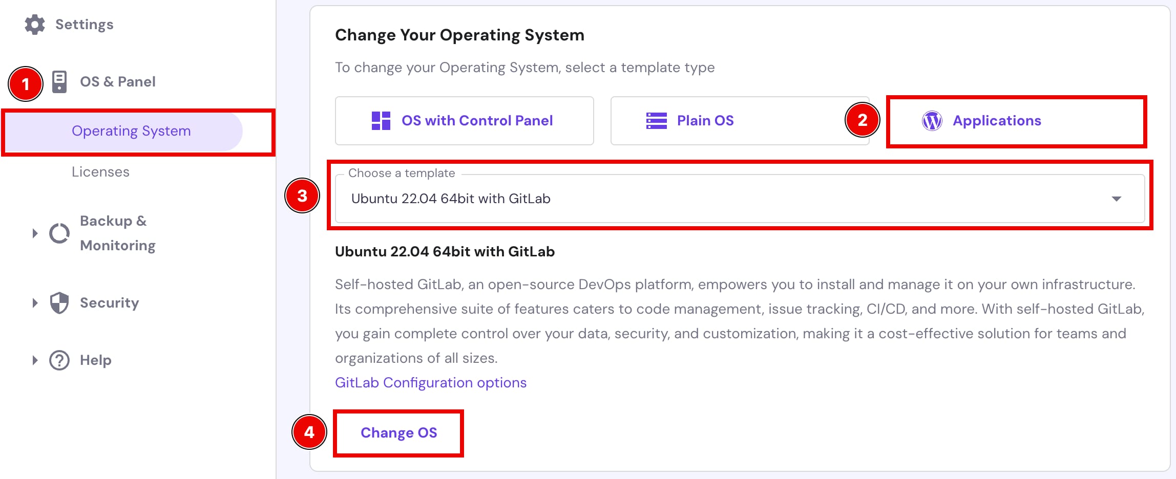 How to Use the GitLab VPS Template