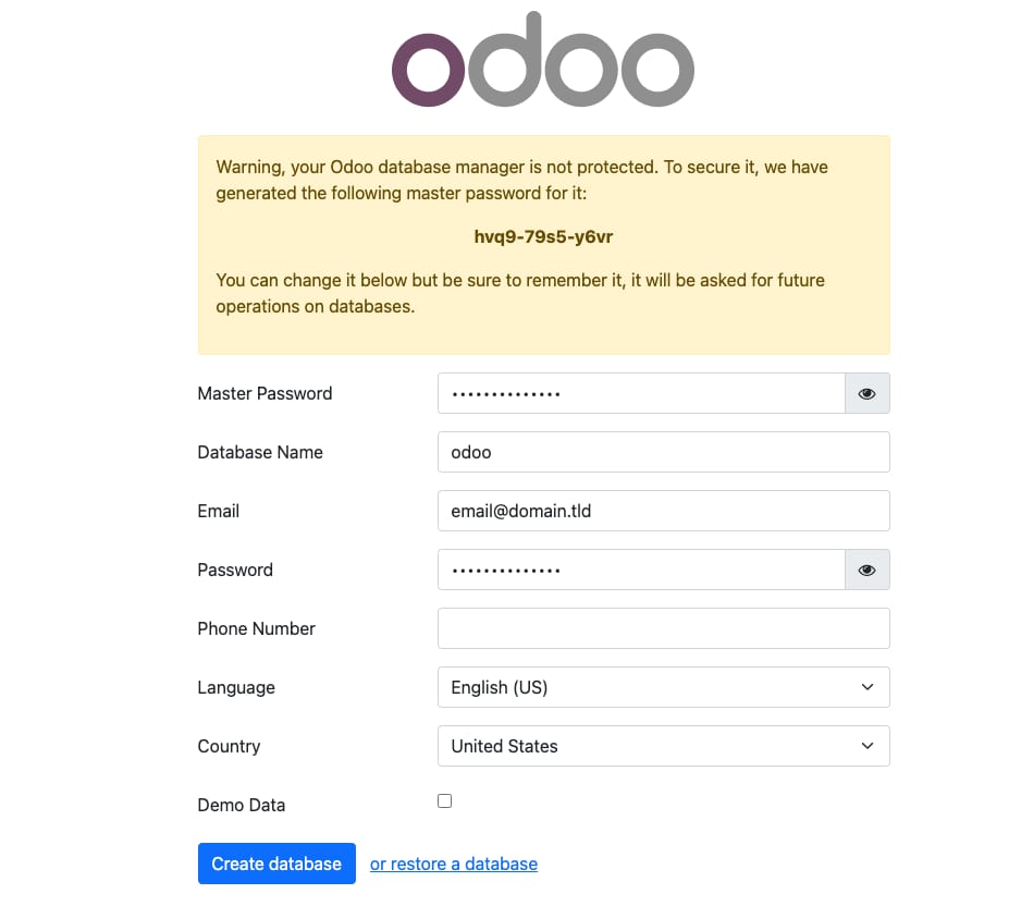 How to Use the Odoo VPS Template