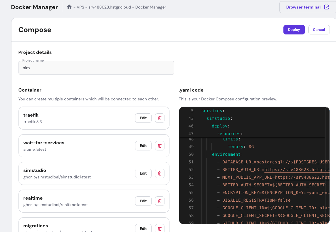 How to use the Sim VPS Template How to use the Sim VPS Template