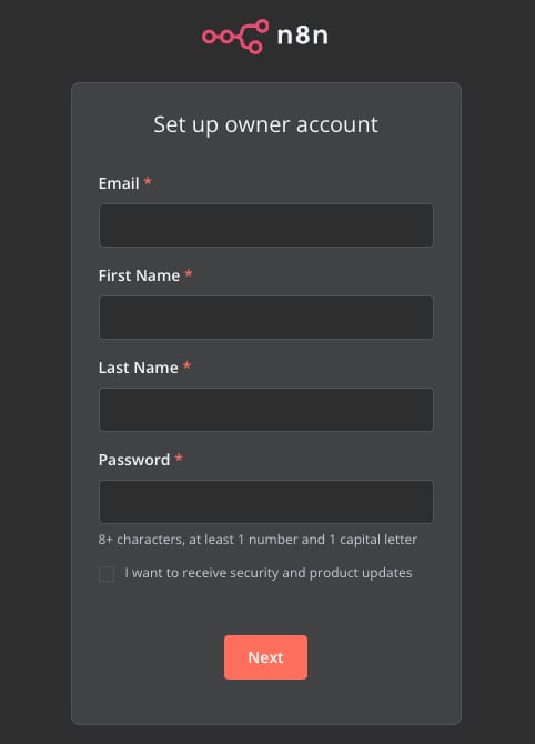 How to Use the N8N VPS Template n8n account creation
