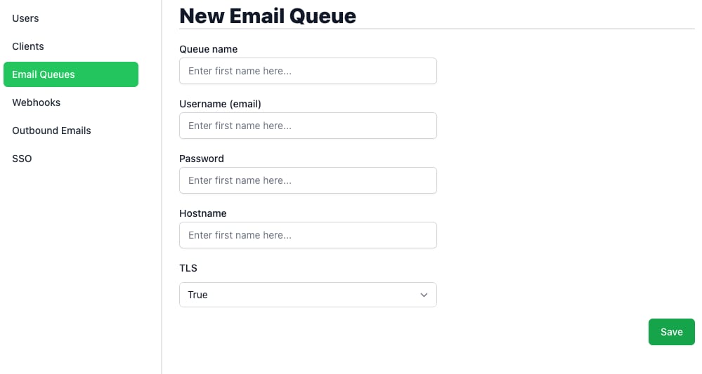 How to Use the Peppermint.sh Template The Peppermint.sh Email Queues settings page