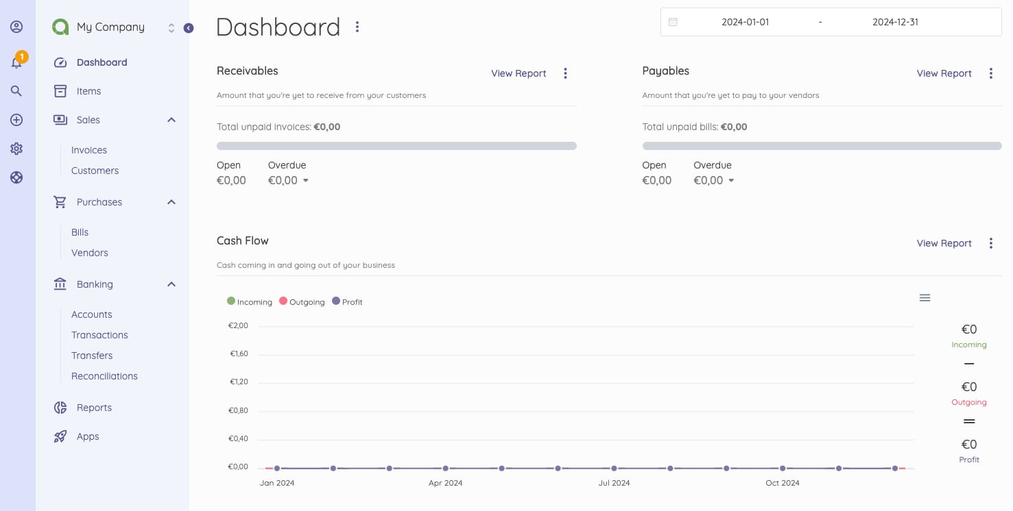 How to Use the Akaunting VPS Template The Akaunting dashboard