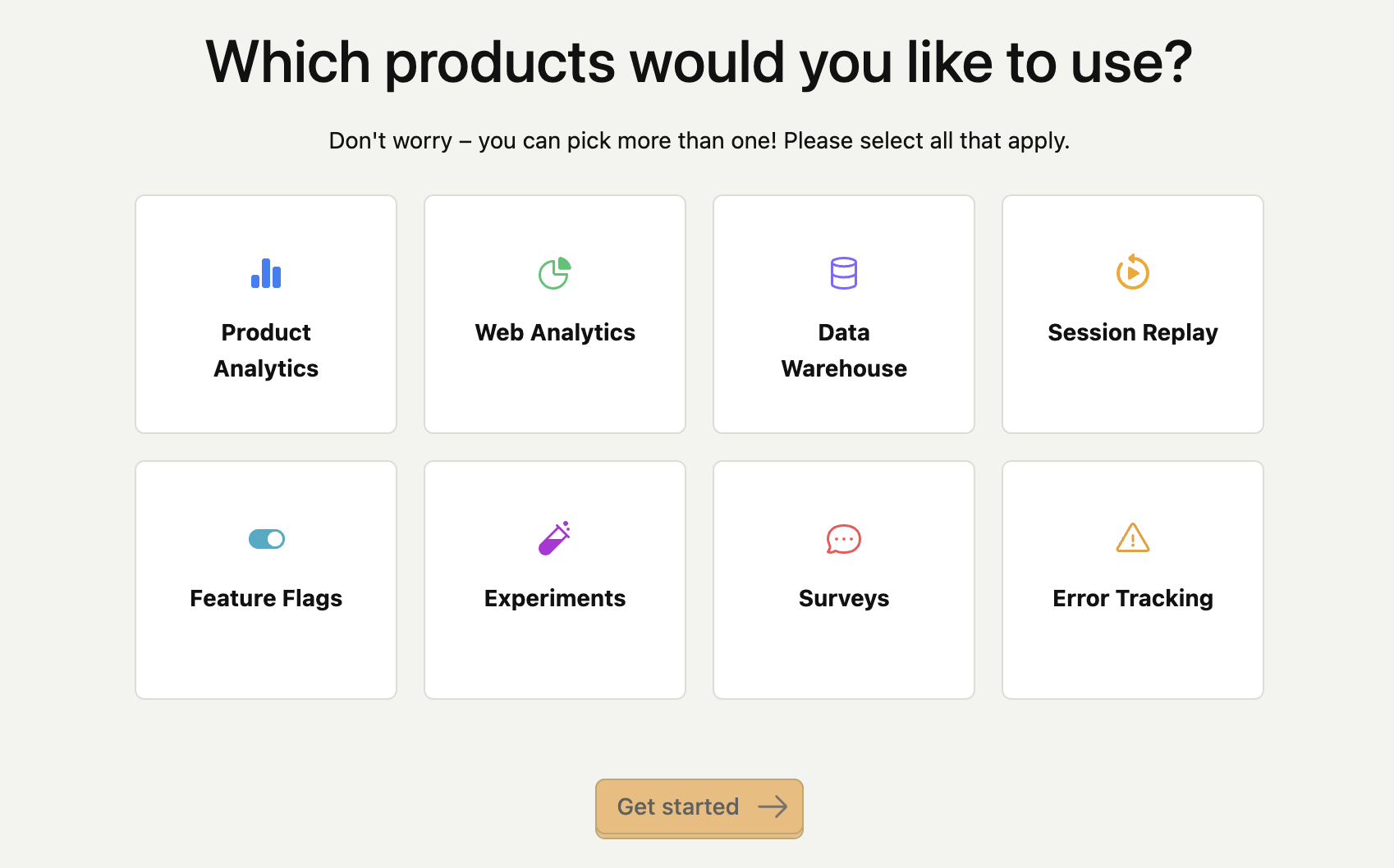 How to get started with the Posthog VPS Template Product selection on self-hosted PostHog